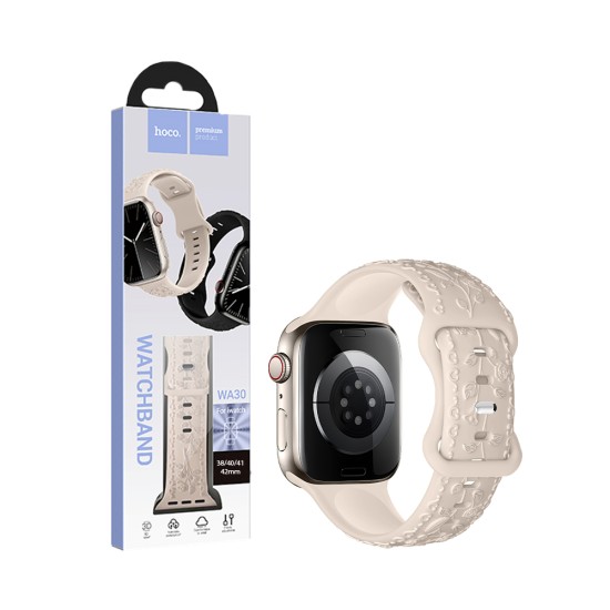 Bracelete de Silicone Hoco WA30 Flexible Series iWatch (42/44/45/49mm) Cor da Estrela Bracelete de Silicone Hoco WA30 Flexible Series iWatch (42/44/45/49mm) Cor da Estrela